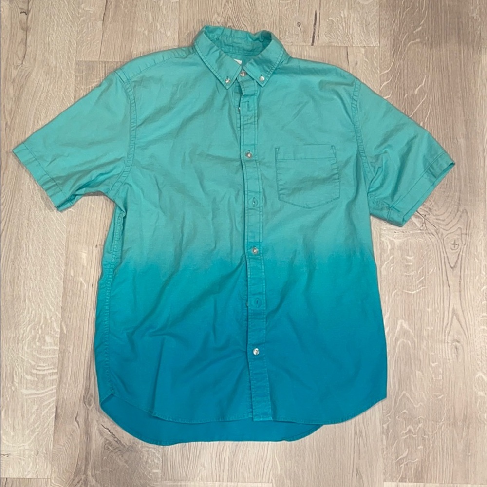 Blue Ombré Button Down Shirt